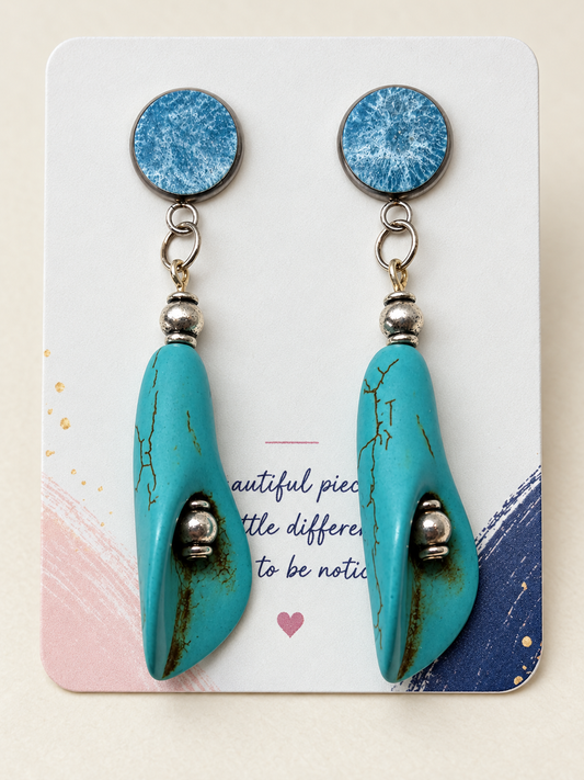 Desert Sky Turquoise Blue Drop Earrings