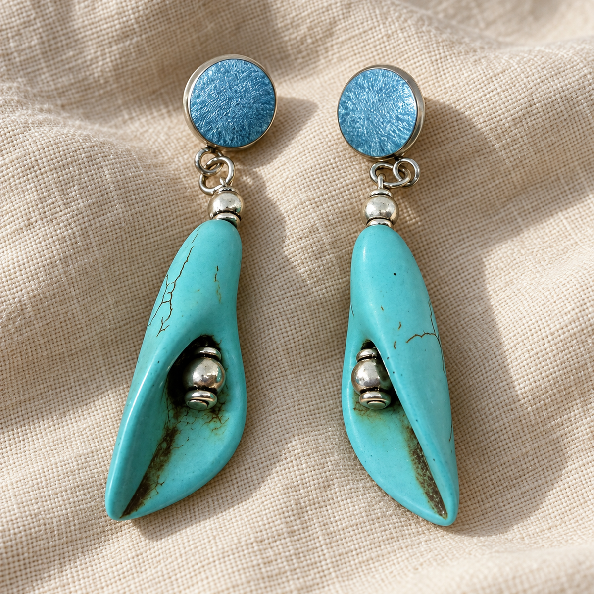 Desert Sky Turquoise Blue Drop Earrings