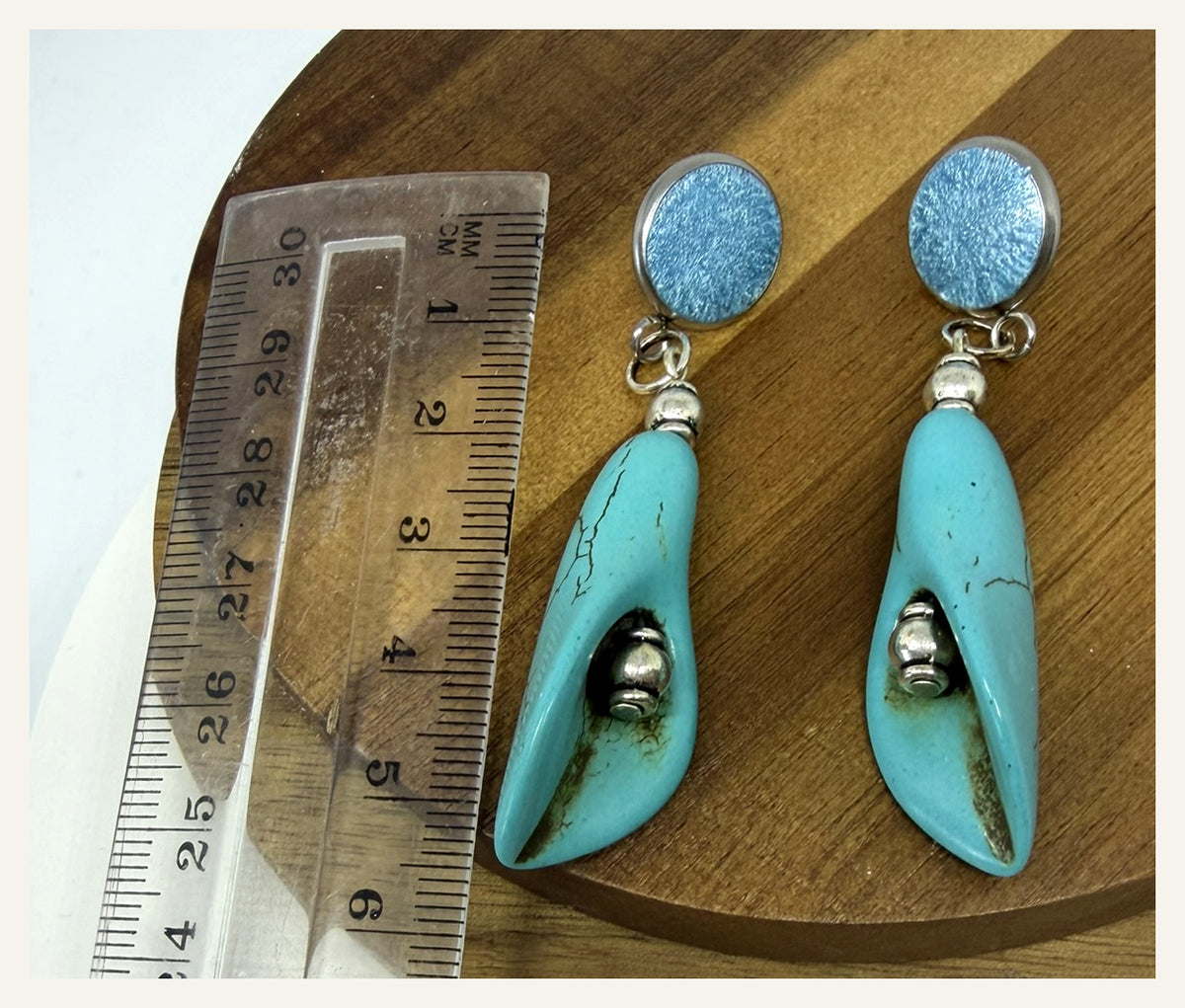 Desert Sky Turquoise Blue Drop Earrings