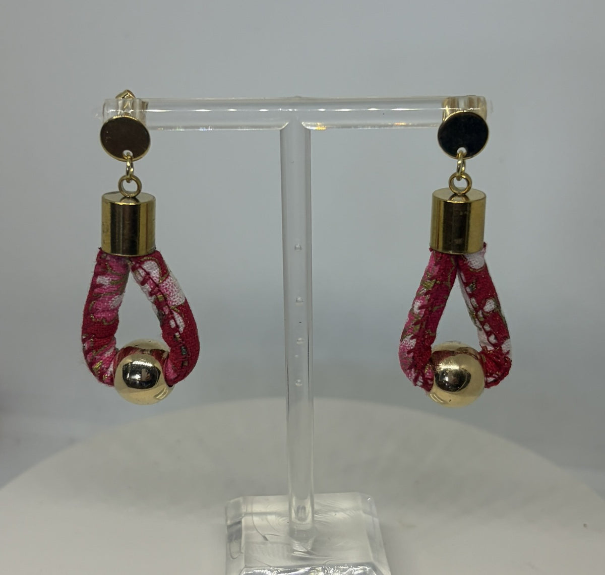 Cherry Blossom Drop Earrings - Gold