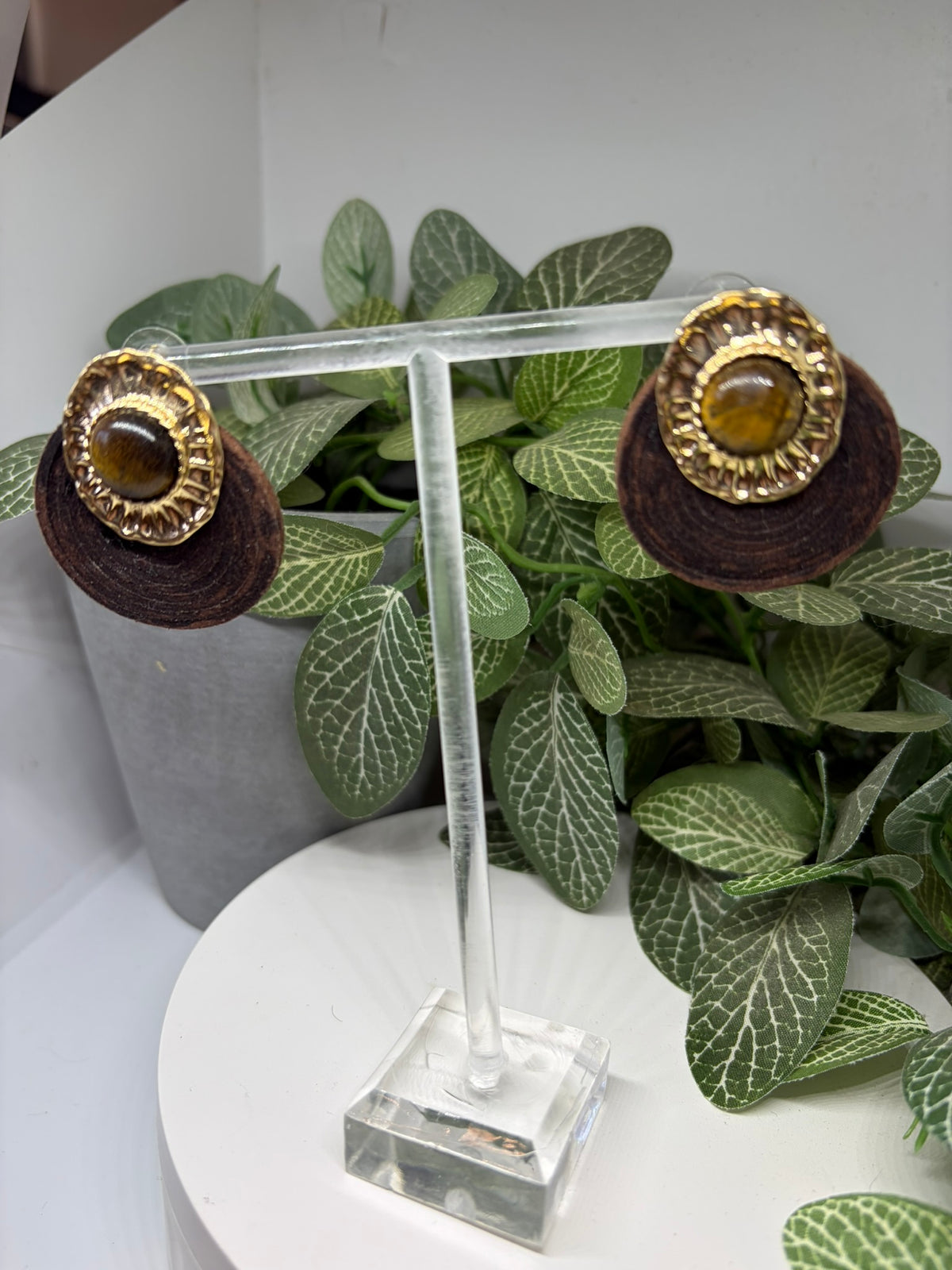 Golden Hour Leather Earrings
