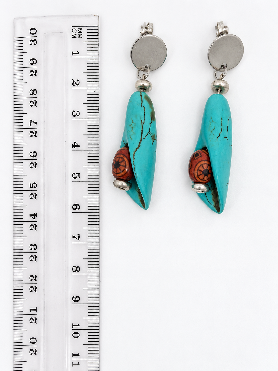 Desert Sky Wooden Bead Earrings