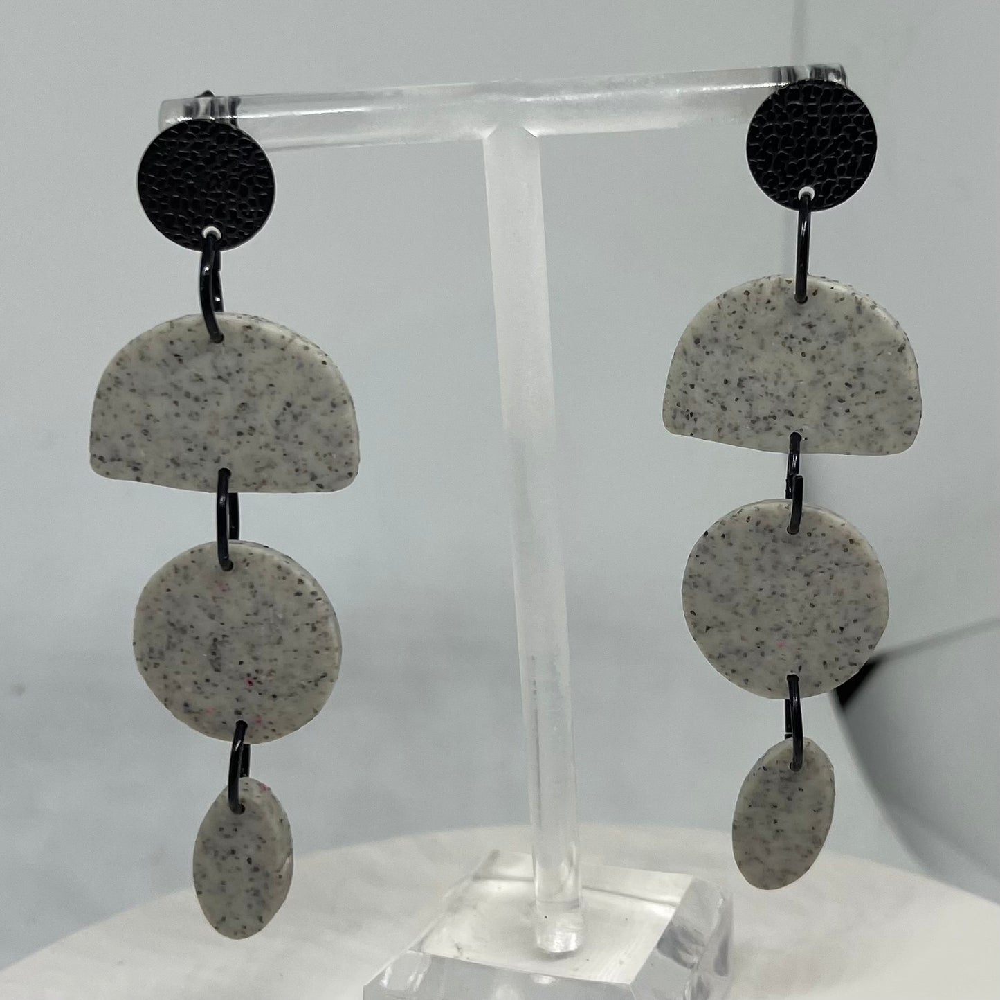 grey drop dangle earrings