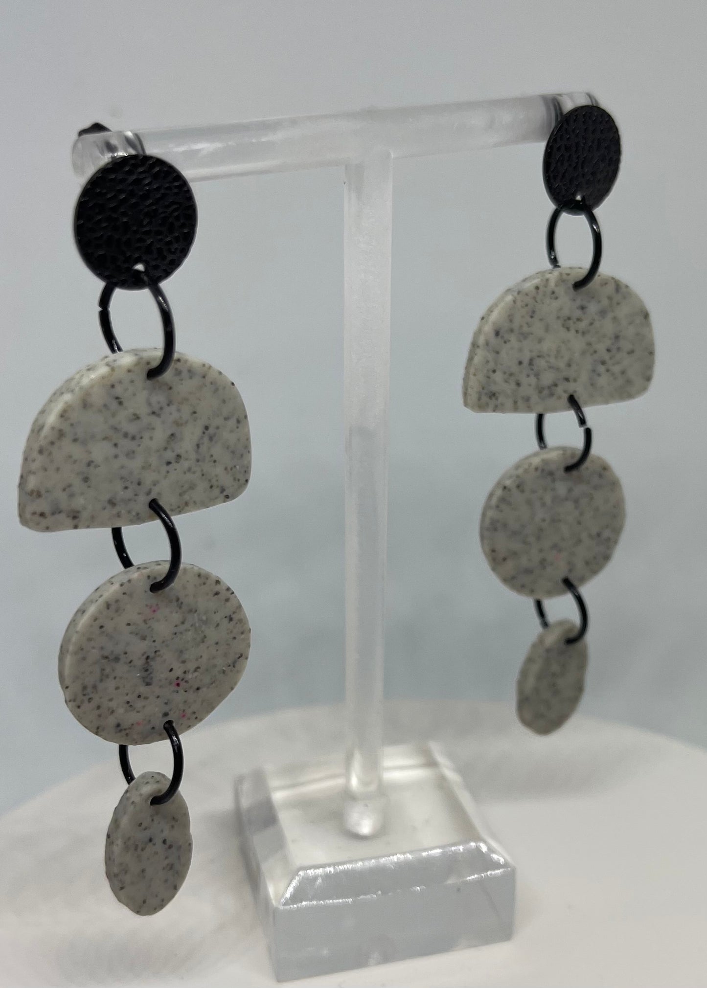 grey drop dangle earrings