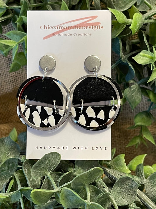 Black & White Resin Earrings